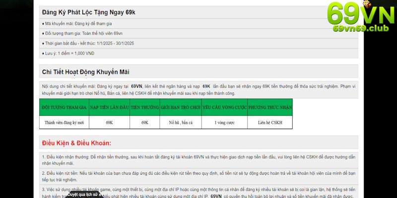 Khuyến mãi nạp đầu 69K đầy thú vị